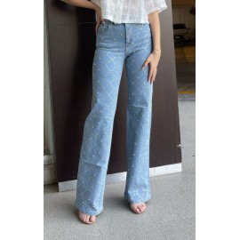 jeans recto rombos cristal